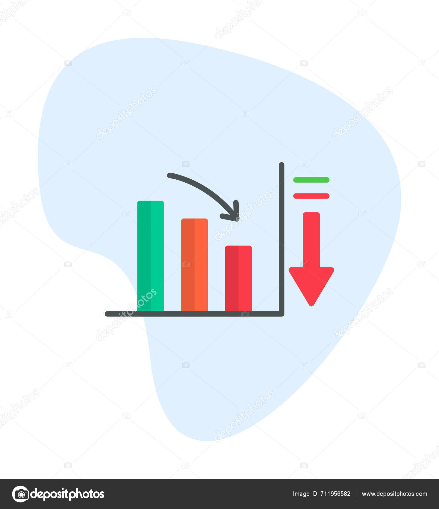 Simple Diminuer Icône Graphique Illustration Vectorielle