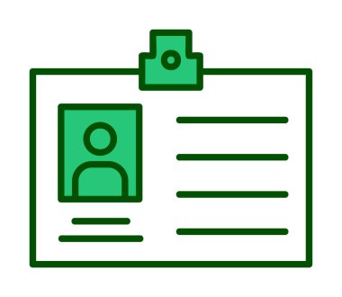 Üyelik Kartı simgesinin vektör illüstrasyonu