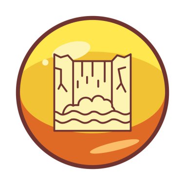 Basit Waterfal simgesi, vektör illüstrasyonu