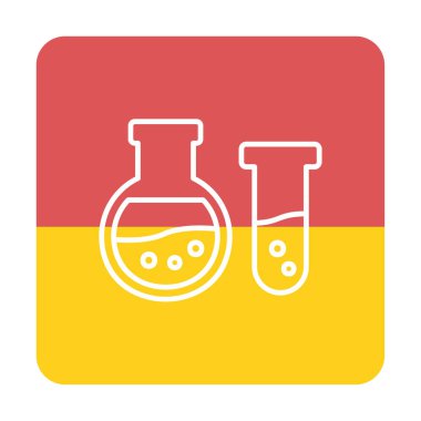 Matara ikonu. Laboratuvar ekipmanları. vektör illüstrasyonu.                     