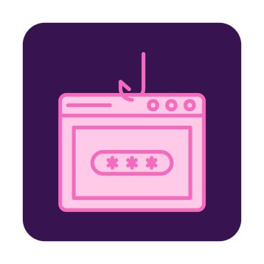 Basit Parola Kopyalama simgesi, vektör illüstrasyonu