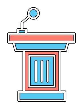 Podyum simgesinin vektör illüstrasyonu 