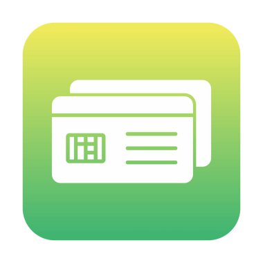 Kredi kartı simgesi, vektör illüstrasyonu basit tasarım