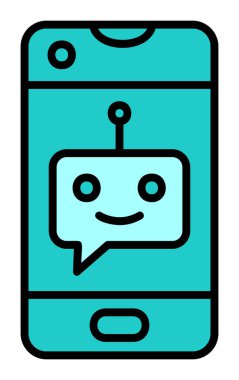 Sohbet simgesi vektör illüstrasyonu