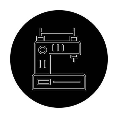 Basit Dikiş Makinesi web vektör simgesi