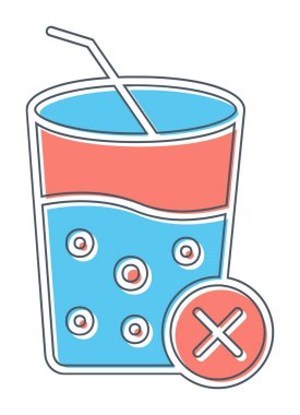 Meyve suyu işareti yok. Web simgesi basit illüstrasyon 