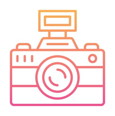 fotoğraf makinesi ikon vektör illüstrasyonu                      