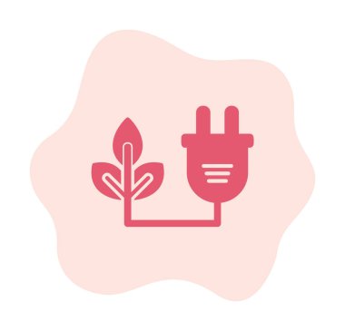 Basit Biyokütle eko enerji simgesi, vektör illüstrasyonu