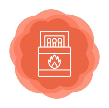 düz eşleşen simge vektör çizimi 