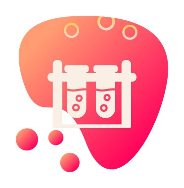 test tüpleri vektör düz renk simgesi 