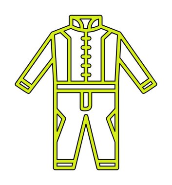 Race Suit web simgesi, vektör illüstrasyonu