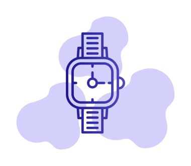 düz saat ikon vektör illüstrasyon tasarımı