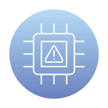 Cpu vektör düz simgesi 