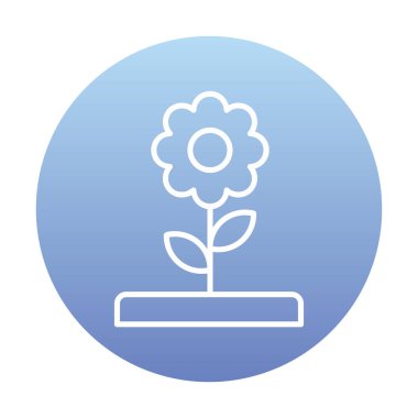  düz çiçek vektör illüstrasyonu   