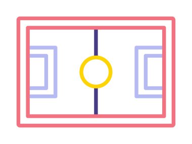 Basit futbol ikonu vektör illüstrasyonu