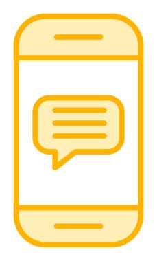 Sohbet ikonu vektör çizimi. Telefon İletisi                          