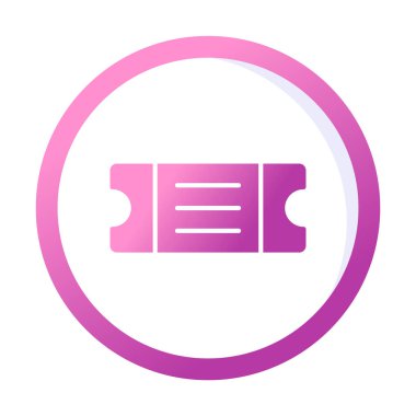 bilet simgesi, vektör illüstrasyonu basit tasarım