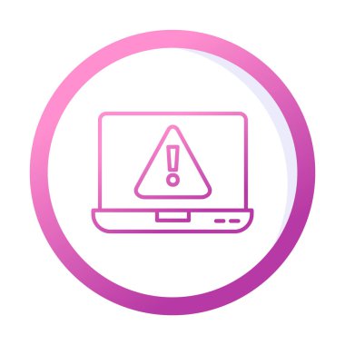 Hata vektör çizimi, Konsept ve grafik tasarım için Adware vektör çizgisi simgesi. 