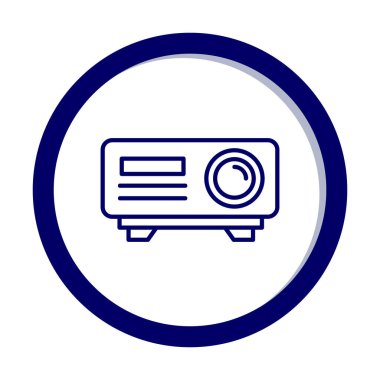 Projektör web simgesi vektör illüstrasyon tasarımı