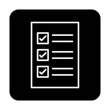 Kontrol Listesi web simgesi, vektör illüstrasyonu 