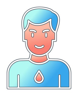 Basit Survivor kişi avatar simgesi, vektör illüstrasyonu