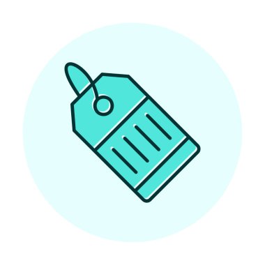 Fiyat Etiketi simgesi, vektör illüstrasyonu basit tasarım