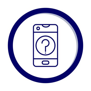 Yardım veya mobil destek simgesi, vektör illüstrasyonu 