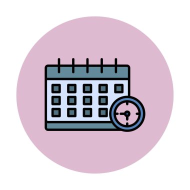 Takvim simgesi. Son teslim tarihi simgesi, vektör illüstrasyon tasarımı