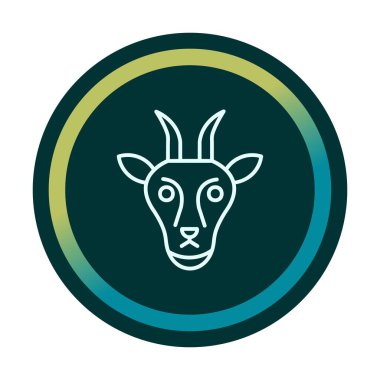 Keçi başı düz vektör simgesi 