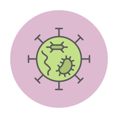 covid-19 parçacık işareti, vektör çizimi, virüs simgesi