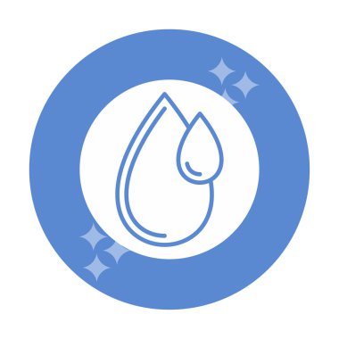 su damlası ağ simgesi, vektör illüstrasyonu 