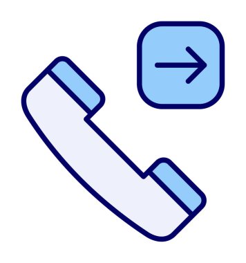 Giden telefon simgesi vektör çizimi tasarımı