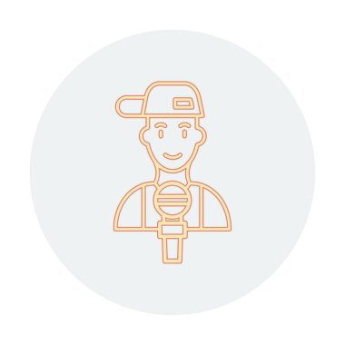 Mikrofonlu rapçinin vektör çizimi 