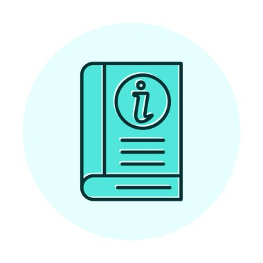 Bilgi Defteri simgesi. dosya simgesi. vektör illüstrasyonu