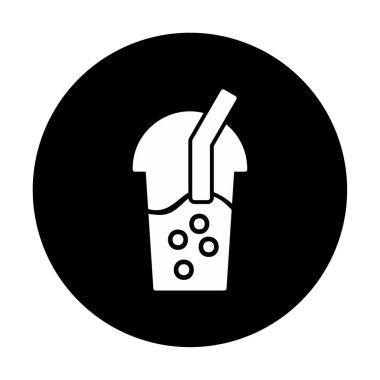 Kabarcık Çay ikonu vektör illüstrasyonu