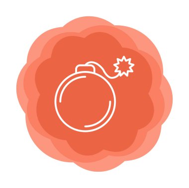 karikatür bombası, vektör illüstrasyonu