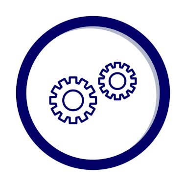 Gears'ı web simgesi, vektör çizim 