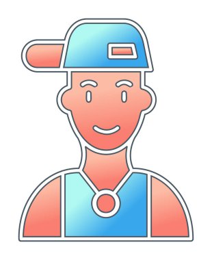 Rapçi. Web simgesi basit illüstrasyon