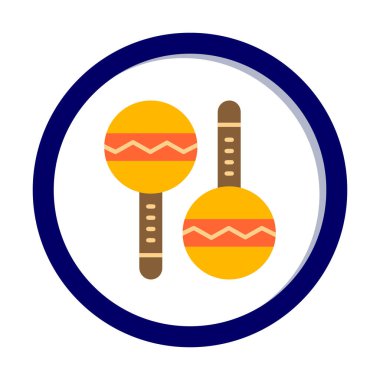 maracas simgesi vektör illüstrasyonu