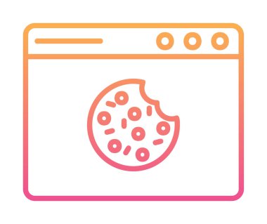 Basit Web Kurabiyeleri simgesi, vektör illüstrasyonu