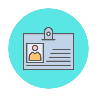 ID kart simgesi vektör illüstrasyonu                                  