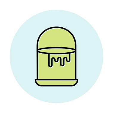 Boya kovası simge vektör çizim