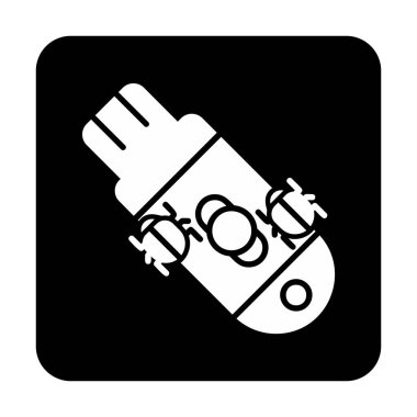 Pendrive Virüs ikon vektör görüntüsü. Web uygulamaları, mobil uygulamalar ve yazdırma ortamları için kullanılabilir.