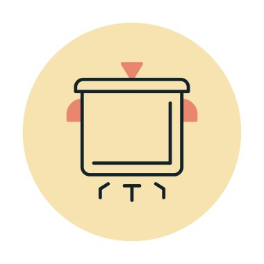 Pişirme vektörü düz simge. Pişirme Otu                   