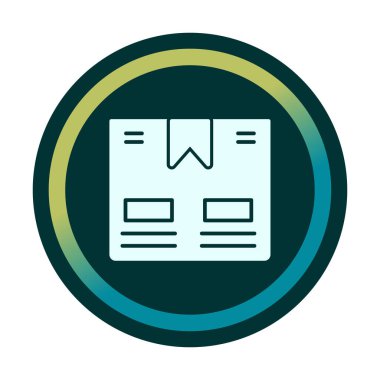 Taşıma Kutusunun vektör illüstrasyonu modern simge                             