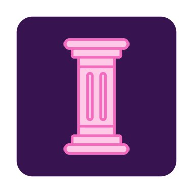 Sütun düz simgesinin vektör illüstrasyonu