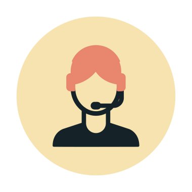 Vektör olarak Müşteri Hizmetleri Ajanı simgesi. logotype