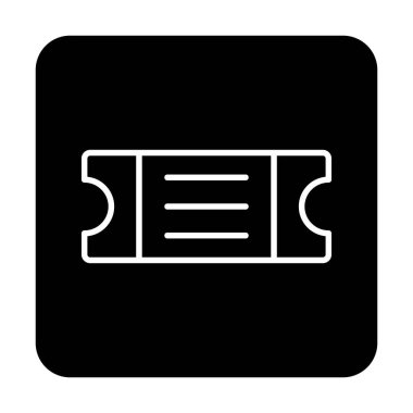 bilet simgesi, vektör illüstrasyonu basit tasarım