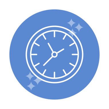 Saat simgesi, vektör illüstrasyonu, zaman simgesi 