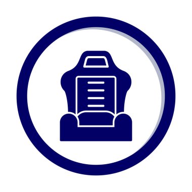 araba koltuğu simgesi, vektör illüstrasyonu 